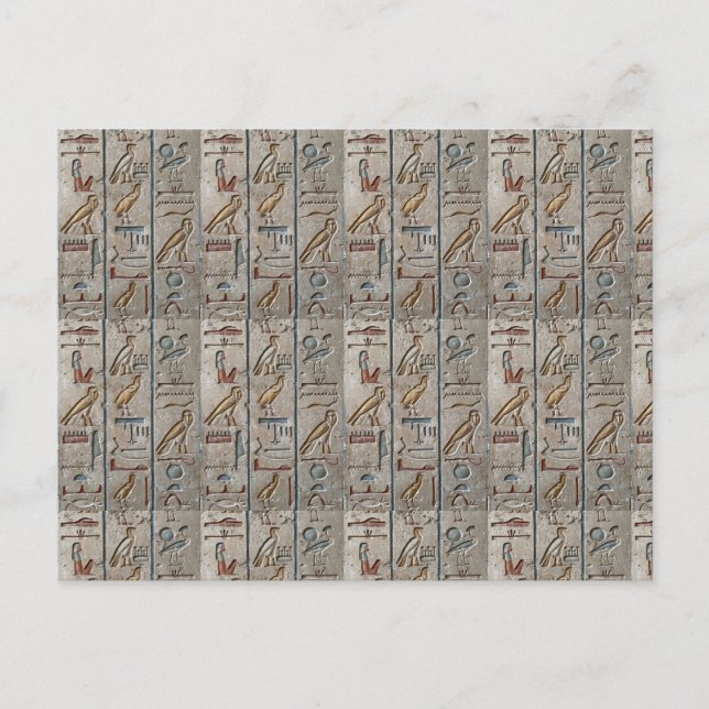 Hieroglyph Ancient Egypt Language Engraved Text    Postcard (Front)