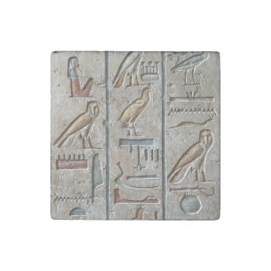 Hieroglyph Ancient Egypt Language Engraved Text    Stone Magnet