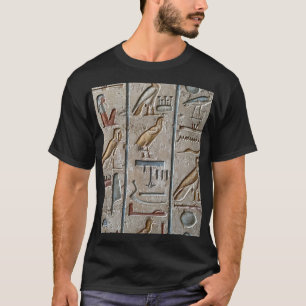 Hieroglyph Ancient Egypt Language Engraved Text T-Shirt