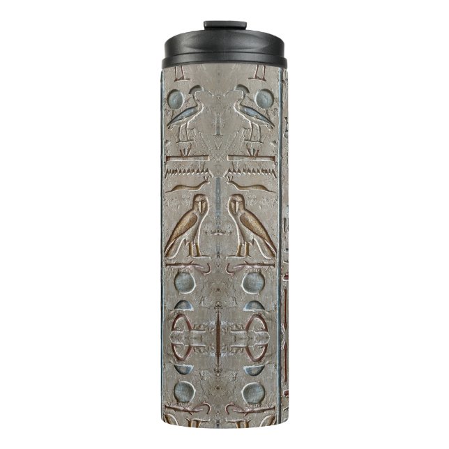 Hieroglyph Ancient Egypt Language Engraved Text    Thermal Tumbler (Front)