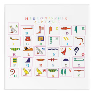 Hieroglyphic Alphabet Acrylic Print