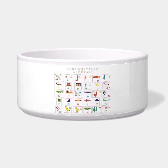 Hieroglyphic Alphabet   Bowl (Front)