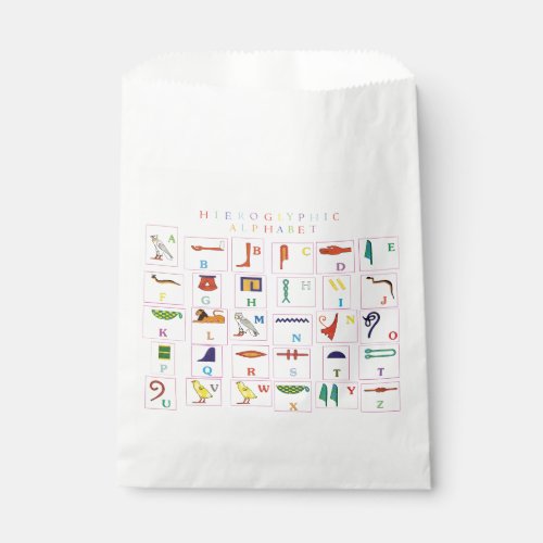 Hieroglyphic Alphabet Favor Bag