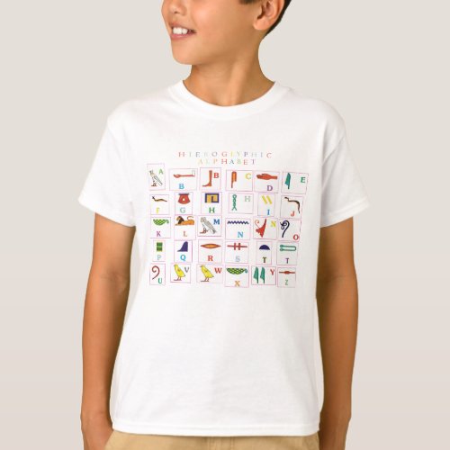 Hieroglyphic Alphabet T_Shirt