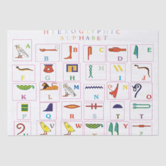 Hieroglyphic Alphabet Tissue Paper