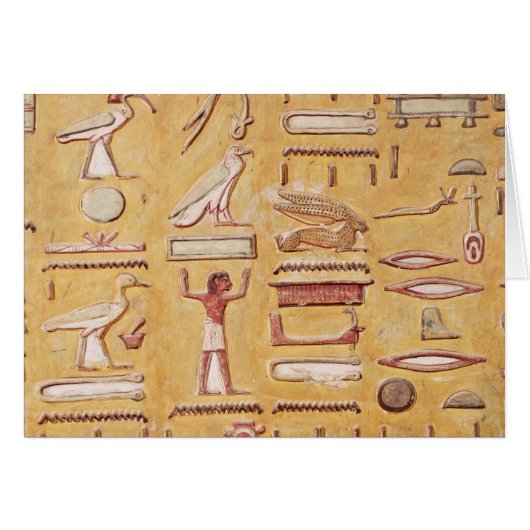 Hieroglyphics, from the Tomb of Seti I Cards (Front Horizontal)