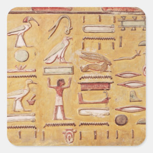 Hieroglyphics, from the Tomb of Seti I Square Sticker