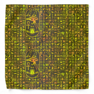 Hieroglyphics Green Bandana