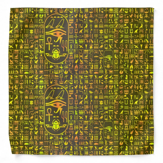 Hieroglyphics Green Bandana (Front)