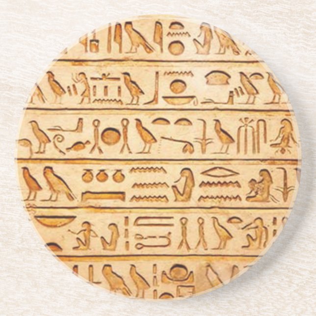 hieroglyphics hieroglifos sandstone coaster (Front)