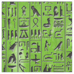 Hieroglyphics in Emerald Fabric