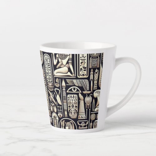 hieroglyphics pattern Latte Mug