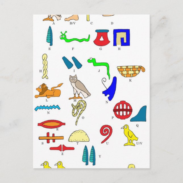 Hieroglyphics Postcard (Front)