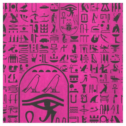 Hieroglyphics Purple Fabric