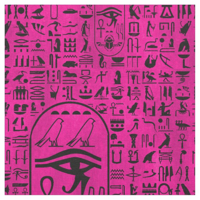 Hieroglyphics Purple Fabric (Close Up)