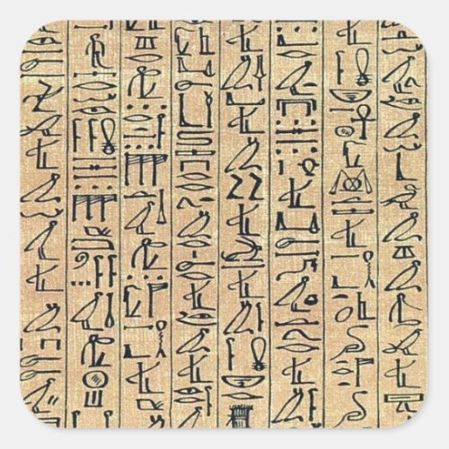 Hieroglyphics Square Sticker
