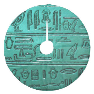 Hieroglyphs_2014_1025 Fleece Tree Skirt