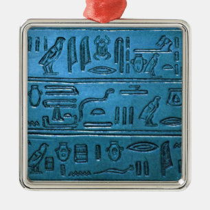 Hieroglyphs 2014-1026Q.jpg Metal Ornament