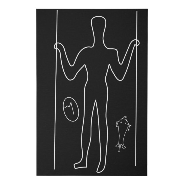 Hieroglyphs, Geoglyphs Petroglyphs Faux Canvas Print (Front)