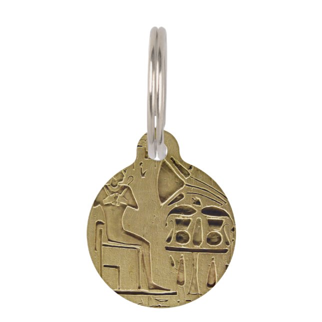 Hieroglyphs Pet Name Tag (Front)