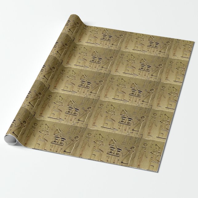 Hieroglyphs Wrapping Paper (Unrolled)