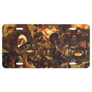 Hieronymus Bosch Christ In Limbo License Plate