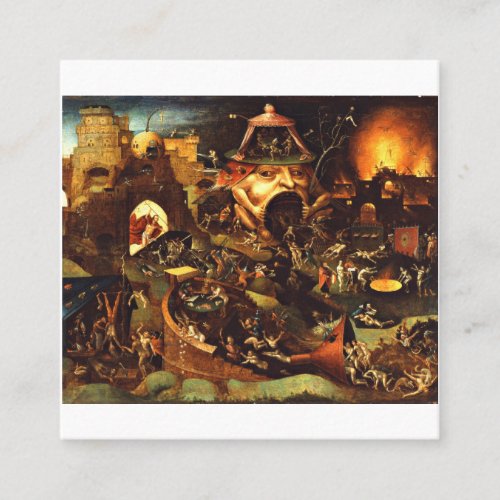 Hieronymus Bosch Christ In Limbo Square Business Card
