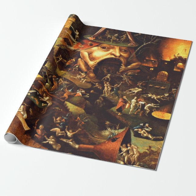 Hieronymus Bosch Christ In Limbo Wrapping Paper (Unrolled)