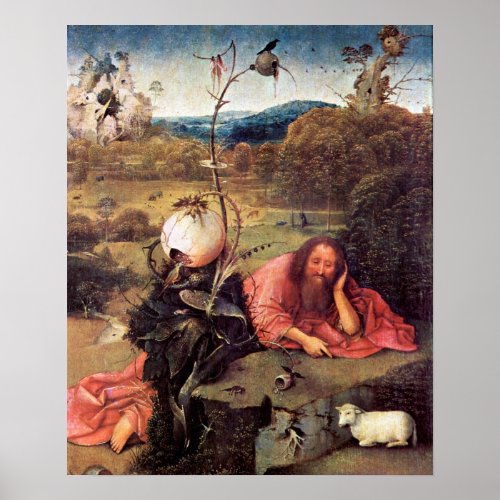 Hieronymus Bosch_Meditator St John the Baptist Poster