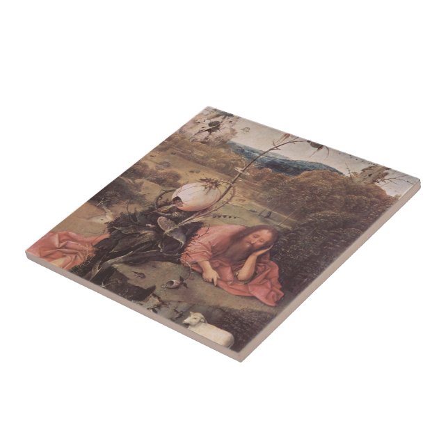 Hieronymus Bosch-St.John the Baptist in Meditation Tile (Side)