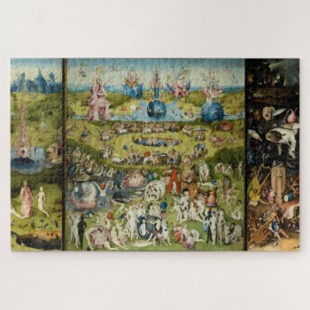 Hieronymus Bosch Surreal Vintage Fine Art Painting Jigsaw Puzzle by artfoxx at Zazzle