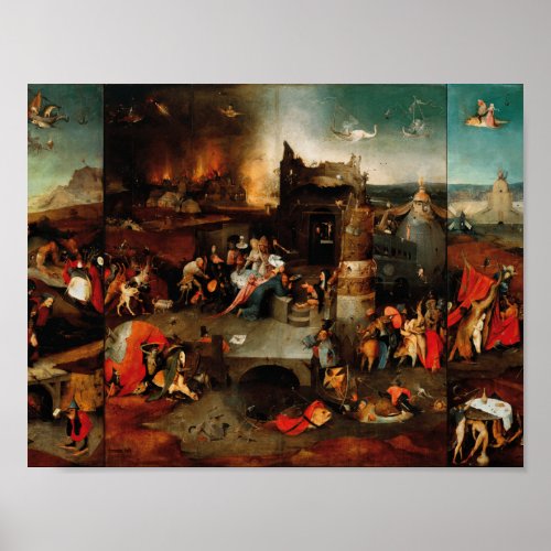 Hieronymus Bosch _ Temptation Of Saint Anthony Poster