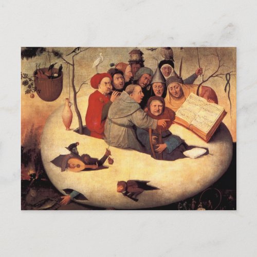 Hieronymus Bosch_ The Concert in the Egg Postcard