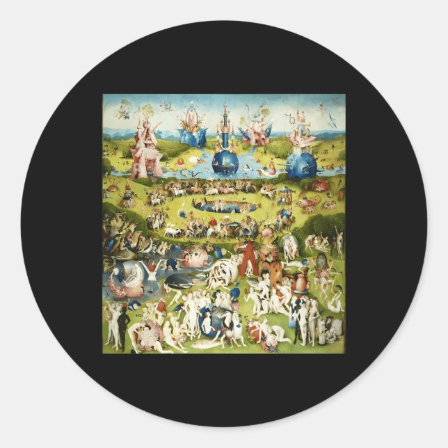 Hieronymus Bosch The Garden Of Ehly Delights Classic Round Sticker (Front)