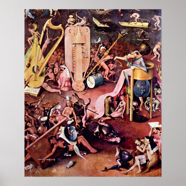 Hieronymus Bosch-The Garden of Hell, detail Poster (Front)