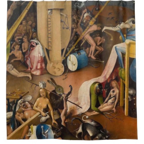 Hieronymus Bosch_The Garden of Hell Shower Curtain