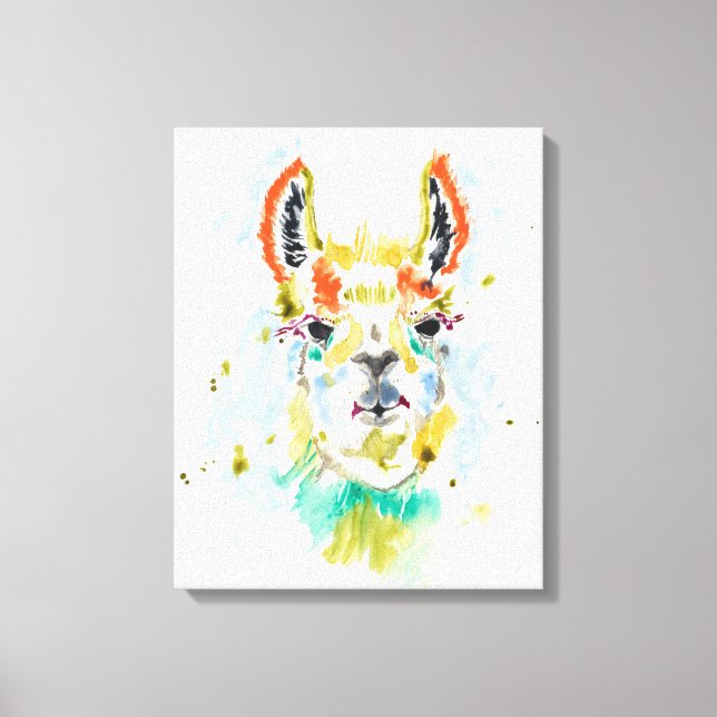 Hifi Llama - Portrait Canvas Print (Front)