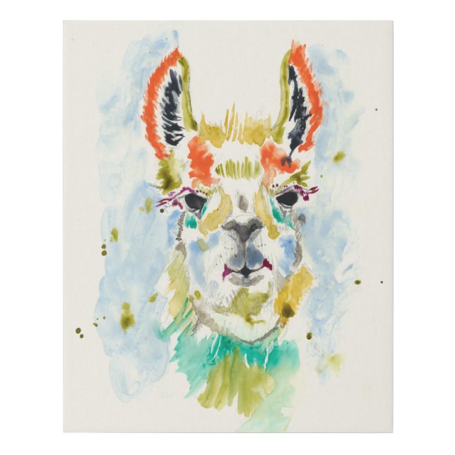 Hifi Llama - Portrait Faux Canvas Print (Front)