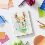 Hifi Llama - Portrait iPad Pro Cover<br><div class="desc">Hifi Llama I by Jennifer Goldberger. Features the portrait of a llama in a vivid watercolor-like style.</div>