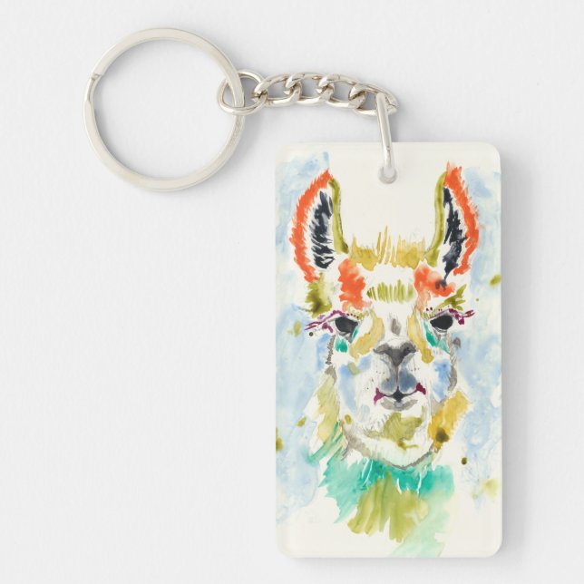 Hifi Llama - Portrait Keychain (Front)