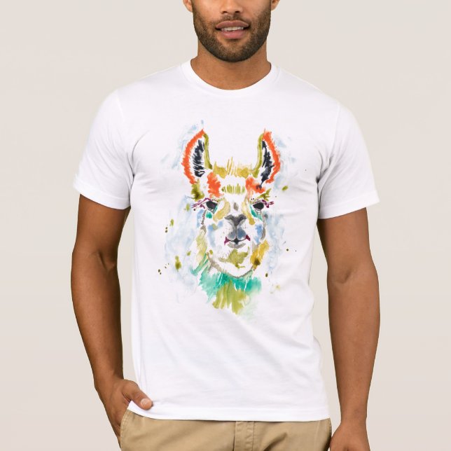 Hifi Llama - Portrait T-Shirt (Front)