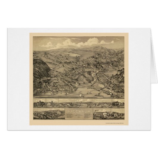 Higganum, CT Panoramic Map - 1881 Cards (Front Horizontal)