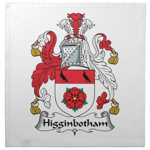 Higginbotham Family Crest Napkins | Zazzle