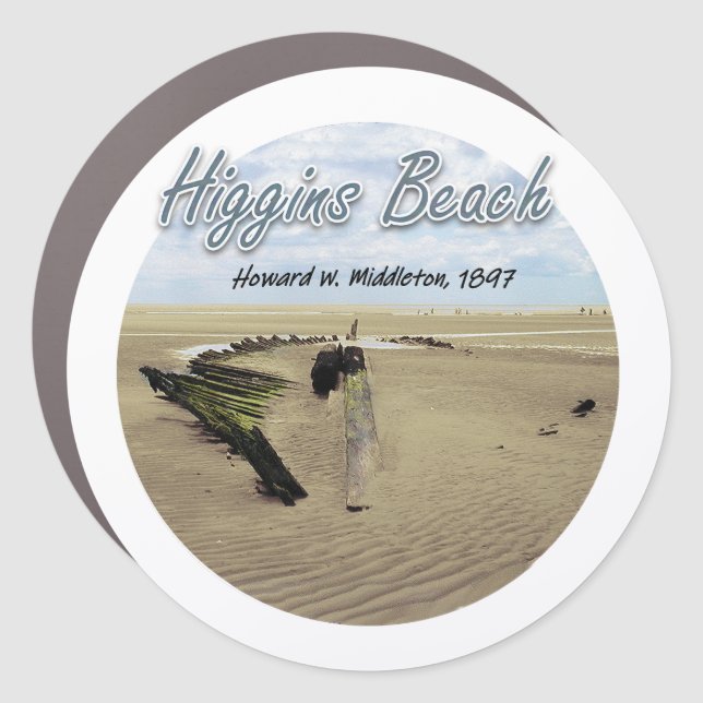 Higgins Beach - Howard W. Middleton (Circle) Car Magnet (Front)