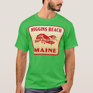 Higgins Beach Maine Retro Badge Tan T-Shirt