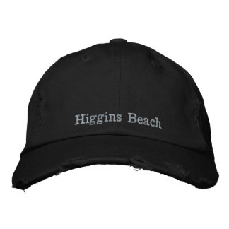 Higgins Beach Rose Pink on Weathered Black Embroidered Baseball Cap