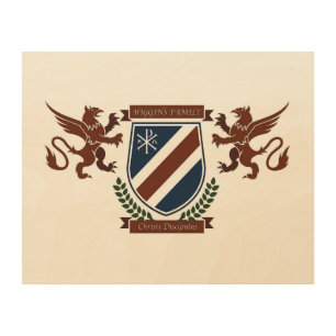 Higgins Family Crest Wall Plaque Wood Wall Art