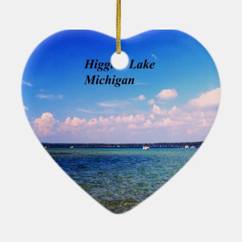 Higgins Lake Michigan Ceramic Ornament