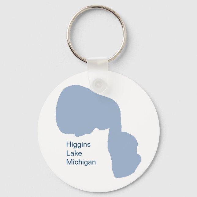 Higgins Lake, Michigan Keychain (Front)