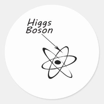 Higgs Boson Classic Round Sticker by Funkyworm at Zazzle